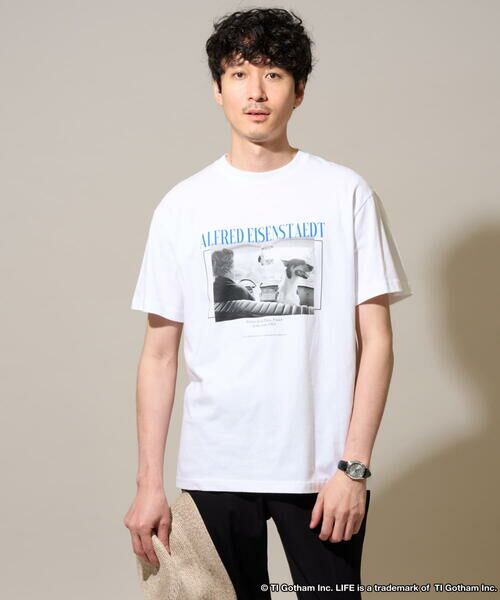 a.v.v / アー・ヴェ・ヴェ カットソー | ライフピクチャーコレクションプリントＴシャツ（ホワイト）