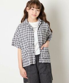 a.v.v / アー・ヴェ・ヴェ シャツ・ブラウス | [140-150]【男女兼用】ポケット付き開襟シャツ