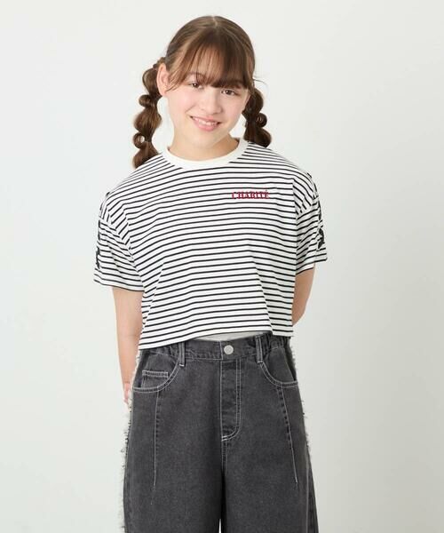 a.v.v / アー・ヴェ・ヴェ カットソー | [130-160]レースアップロゴTシャツ | 詳細11