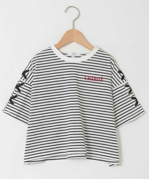 a.v.v / アー・ヴェ・ヴェ カットソー | [130-160]【冷感/UVカット】レースアップロゴTシャツ | 詳細24