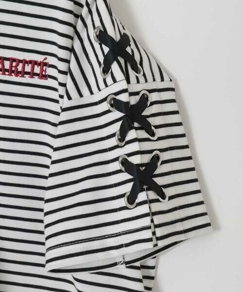 a.v.v / アー・ヴェ・ヴェ カットソー | [130-160]【冷感/UVカット】レースアップロゴTシャツ | 詳細27