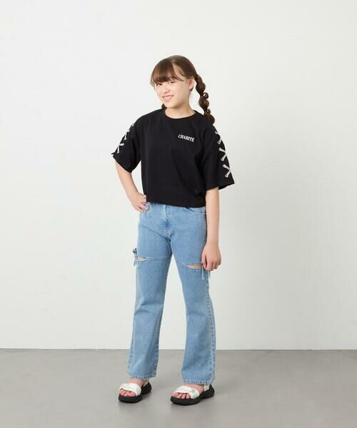 a.v.v / アー・ヴェ・ヴェ カットソー | [130-160]レースアップロゴTシャツ | 詳細27