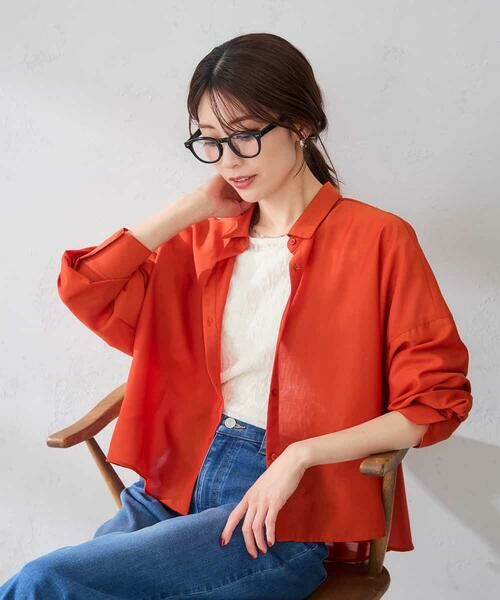 a.v.v / アー・ヴェ・ヴェ シャツ・ブラウス | セミシアーシャツ【接触冷感/洗える/イージーケア】 | 詳細10