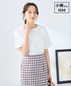 a.v.v / アー・ヴェ・ヴェ カットソー | 【低身長サイズ】ロールアップハーフスリーブTシャツ【接触冷感/UVカット/コットン100%】
