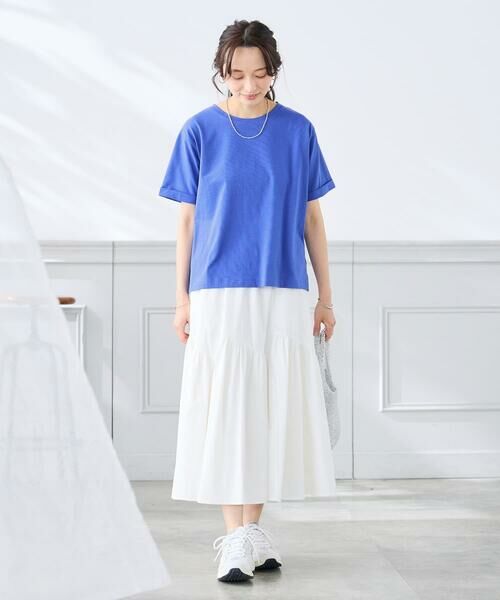 a.v.v / アー・ヴェ・ヴェ カットソー | 【低身長サイズ】ロールアップハーフスリーブTシャツ【接触冷感/UVカット/コットン100%】 | 詳細18