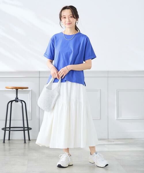 a.v.v / アー・ヴェ・ヴェ カットソー | 【低身長サイズ】ロールアップハーフスリーブTシャツ【接触冷感/UVカット/コットン100%】 | 詳細21