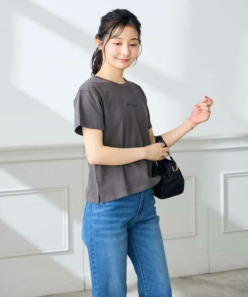 a.v.v / アー・ヴェ・ヴェ カットソー | 【低身長サイズ】コンパクトロゴTシャツ【接触冷感/UVカット/コットン100%】 | 詳細15