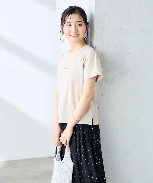 a.v.v / アー・ヴェ・ヴェ カットソー | 【低身長サイズ】コンパクトロゴTシャツ【接触冷感/UVカット/コットン100%】 | 詳細2