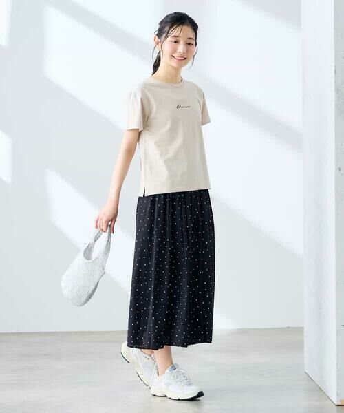 a.v.v / アー・ヴェ・ヴェ カットソー | 【低身長サイズ】コンパクトロゴTシャツ【接触冷感/UVカット/コットン100%】 | 詳細3