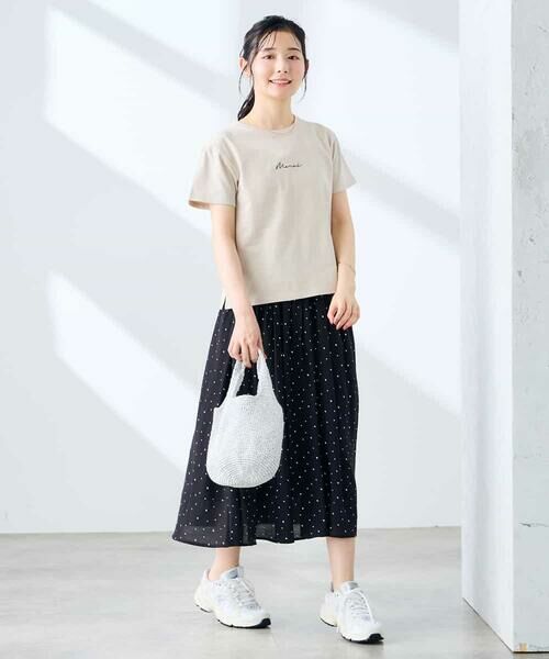 a.v.v / アー・ヴェ・ヴェ カットソー | 【低身長サイズ】コンパクトロゴTシャツ【接触冷感/UVカット/コットン100%】 | 詳細5