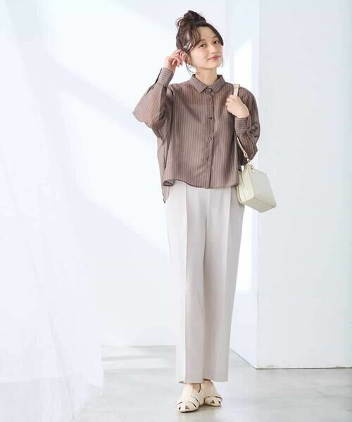 a.v.v / アー・ヴェ・ヴェ その他パンツ | 【低身長サイズ】スッキリ見えワイドパンツ［接触冷感/速乾/UVカット/イージーケア］ | 詳細8