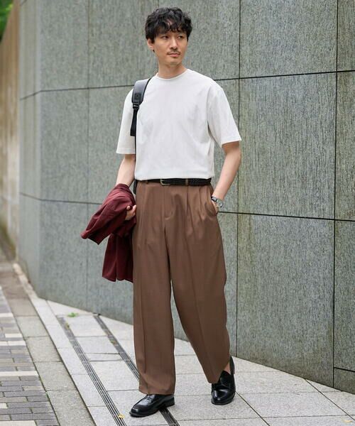 a.v.v / アー・ヴェ・ヴェ その他パンツ | 【接触冷感/イージーケア/洗濯機で洗える/毛玉になりにくい】ツイルストレッチサイドアジャスターワイドパンツ | 詳細7