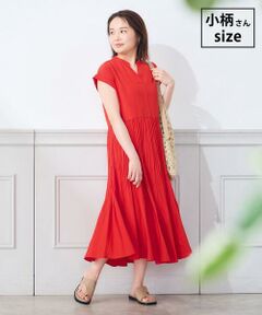 a.v.v / アー・ヴェ・ヴェ ロング・マキシ丈ワンピース | 【低身長サイズ/洗える】ワッシャープリーツワンピース