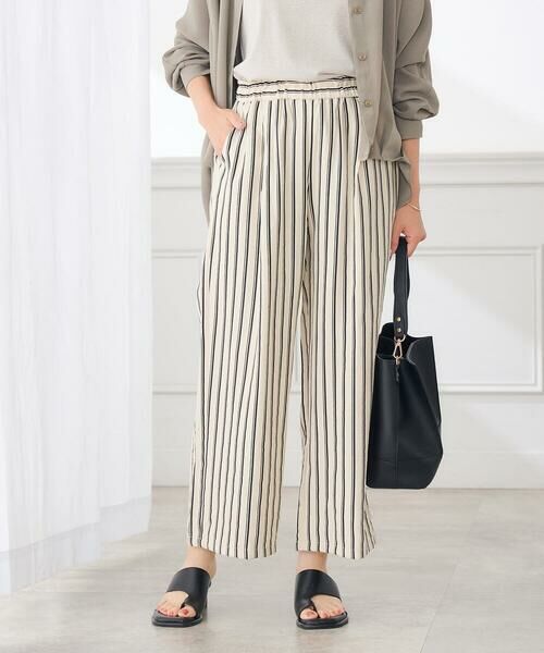 a.v.v / アー・ヴェ・ヴェ チノ・ワークパンツ | 【低身長サイズ】麻調イージーワイドパンツ | 詳細1