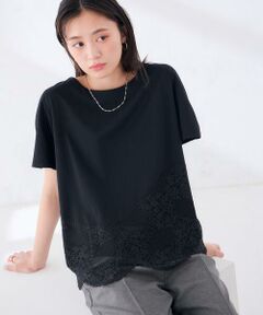 a.v.v / アー・ヴェ・ヴェ カットソー | ウェーブレースヘムTシャツ