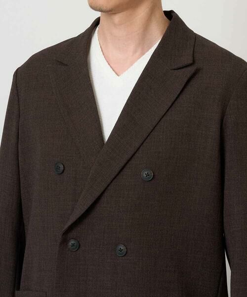 a.v.v / アー・ヴェ・ヴェ セットアップ | 【ストレッチ/洗濯機で洗える/イージーケア】ポリエステルツイードダブルブレストジャケット | 詳細12