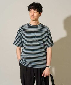 a.v.v / アー・ヴェ・ヴェ カットソー | 【接触冷感/イージーケア/洗濯機で洗える/毛玉になりにくい】ワンサイズマルチボーダーカットソー