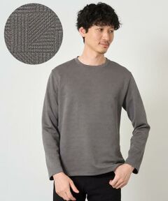 a.v.v / アー・ヴェ・ヴェ カットソー | 【スマート/イージーケア/洗濯機で洗える】キカジャカードクルーネックスマートTシャツ