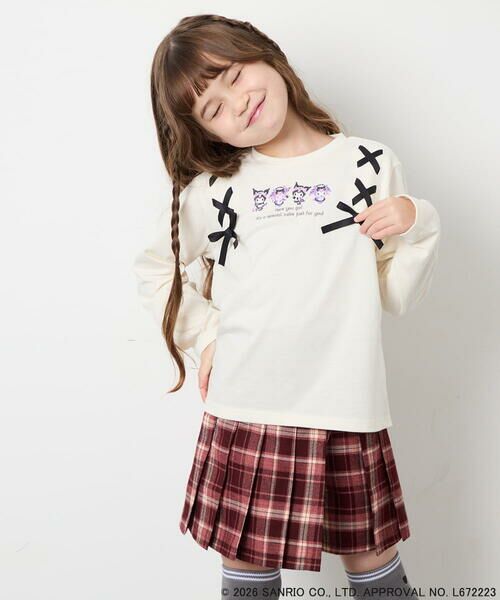 a.v.v / アー・ヴェ・ヴェ カットソー | [110-150]【サンリオ/数量限定】クロミレースアップTシャツ | 詳細3