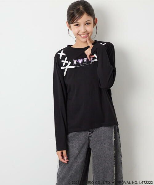 a.v.v / アー・ヴェ・ヴェ カットソー | [110-150]【サンリオ/数量限定】クロミレースアップTシャツ | 詳細15