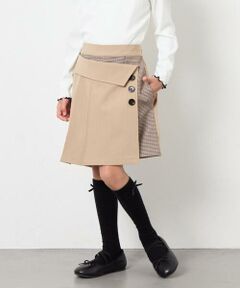 a.v.v / アー・ヴェ・ヴェ その他パンツ | [130-160]【洗える】アシメプリーツスカパン