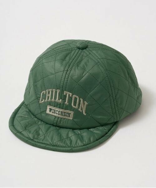 b・ROOM / ビールーム キャップ | キルティング刺繍キャップ（モス グリーン）