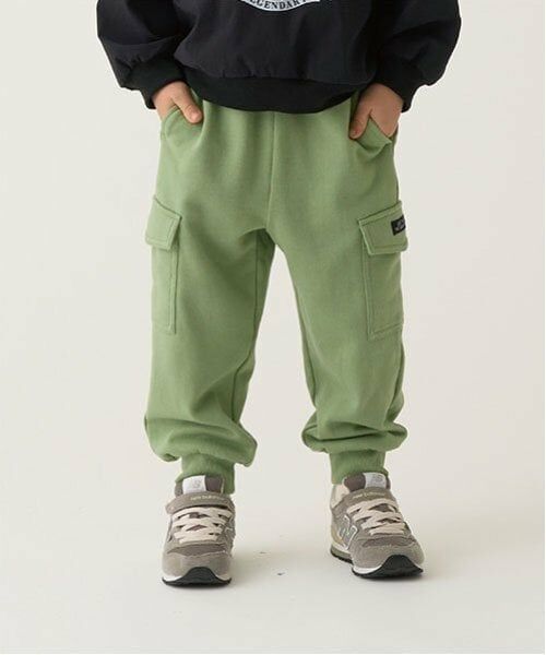 b・ROOM / ビールーム その他パンツ | 【セットアップ可能】カーゴスウェットパンツ（ライト グリーン）