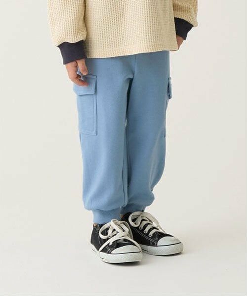 b・ROOM / ビールーム その他パンツ | 【セットアップ可能】カーゴスウェットパンツ（ブルー グレー）