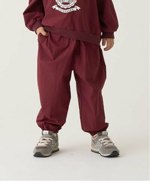 b・ROOM / ビールーム その他パンツ | 【セットアップ可能】ナイロンパンツ（エンジ）