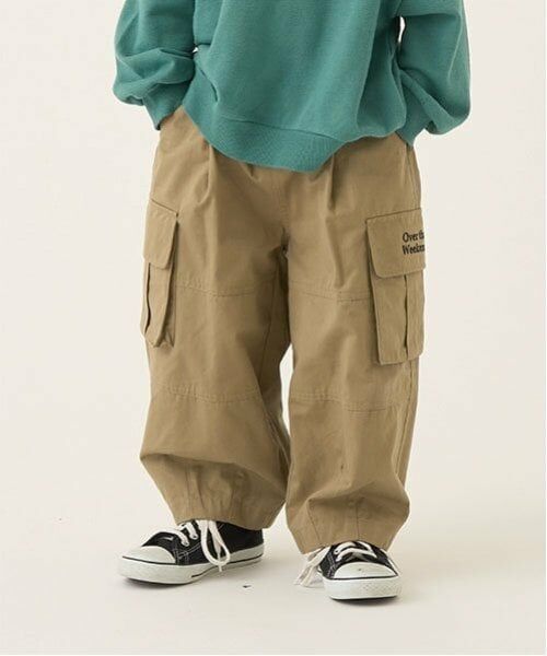 b・ROOM / ビールーム その他パンツ | タックワイドカーゴパンツ（ベージュ）