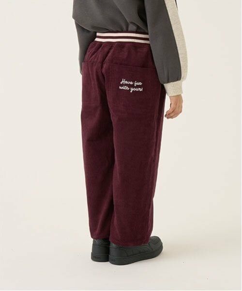 b・ROOM / ビールーム その他パンツ | コーデュロイテーパードパンツ（エンジ）