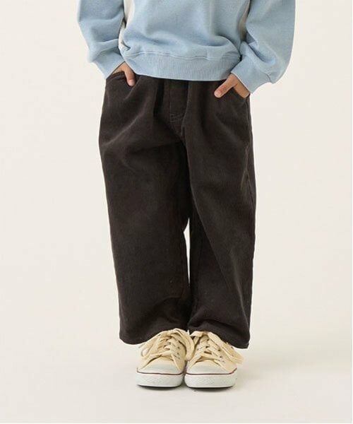 b・ROOM / ビールーム その他パンツ | コーデュロイテーパードパンツ（チャコール）