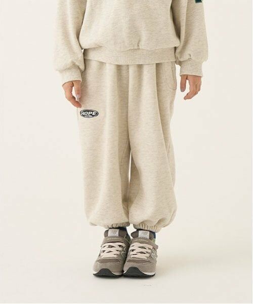 b・ROOM / ビールーム その他パンツ | 【セットアップ可能】【毛玉バイバイ裏起毛裏毛】切替えスウェットパンツ（オートミール）