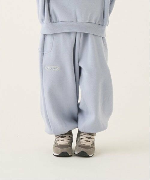 b・ROOM / ビールーム その他パンツ | 【セットアップ可能】【毛玉バイバイ裏起毛裏毛】切替えスウェットパンツ（ブルー グレー）