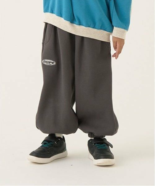 b・ROOM / ビールーム その他パンツ | 【セットアップ可能】【毛玉バイバイ裏起毛裏毛】切替えスウェットパンツ（チャコール）