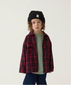 b・ROOM / ビールーム シャツ・ブラウス | ビッグシルエット長袖チェックシャツ(ジップアップ)