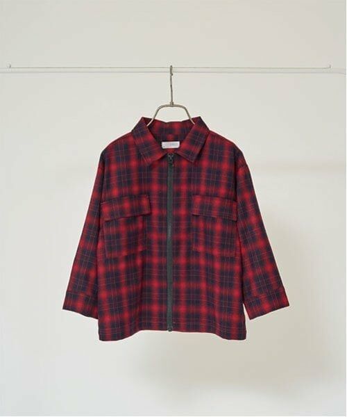 b・ROOM / ビールーム シャツ・ブラウス | ビッグシルエット長袖チェックシャツ(ジップアップ) | 詳細2