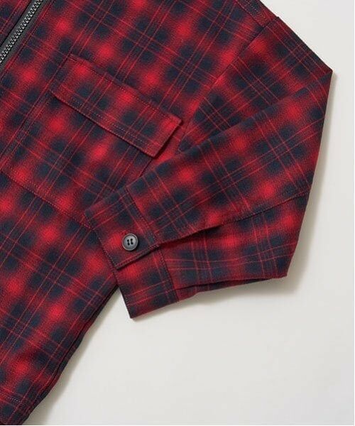 b・ROOM / ビールーム シャツ・ブラウス | ビッグシルエット長袖チェックシャツ(ジップアップ) | 詳細5