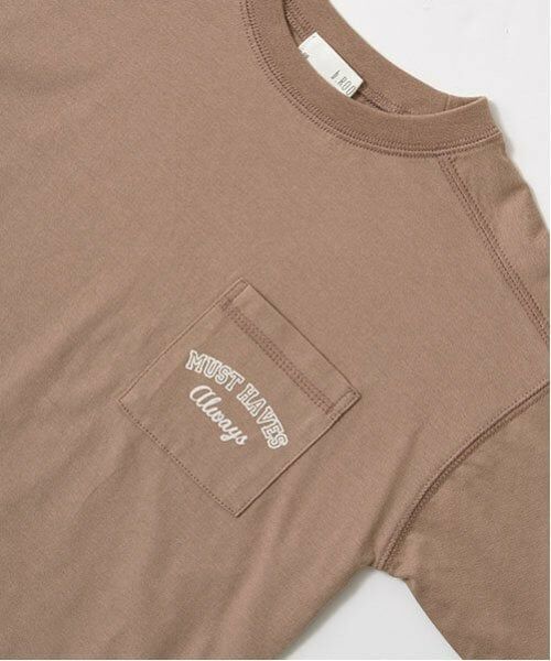 b・ROOM / ビールーム Tシャツ | 【型崩れしないやわらかコットン】【万能アイテム】ラウンドヘムポケットTシャツ | 詳細5