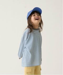 b・ROOM / ビールーム Tシャツ | 【型崩れしないやわらかコットン】プリントミジンボーダービッグシルエットTシャツ