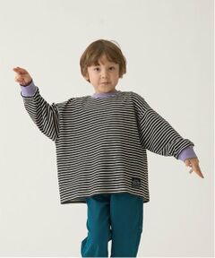 b・ROOM / ビールーム Tシャツ | 【型崩れしないやわらかコットン】プリントミジンボーダービッグシルエットTシャツ