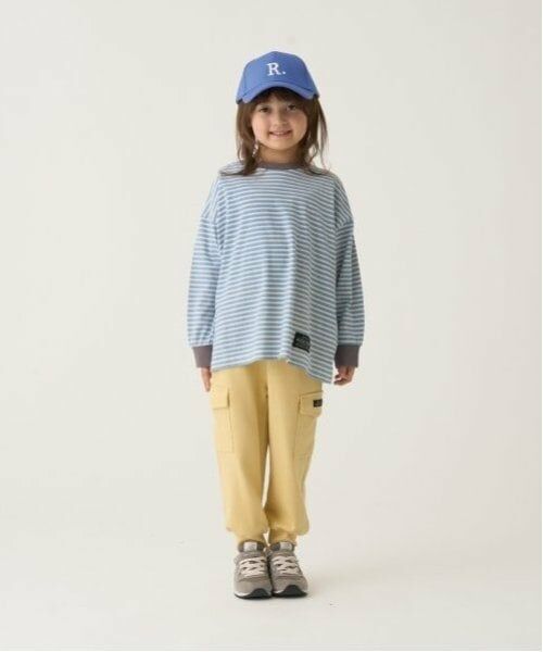 b・ROOM / ビールーム Tシャツ | 【型崩れしないやわらかコットン】プリントミジンボーダービッグシルエットTシャツ | 詳細11