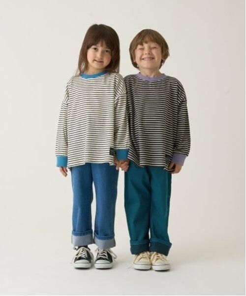 b・ROOM / ビールーム Tシャツ | 【型崩れしないやわらかコットン】プリントミジンボーダービッグシルエットTシャツ | 詳細16