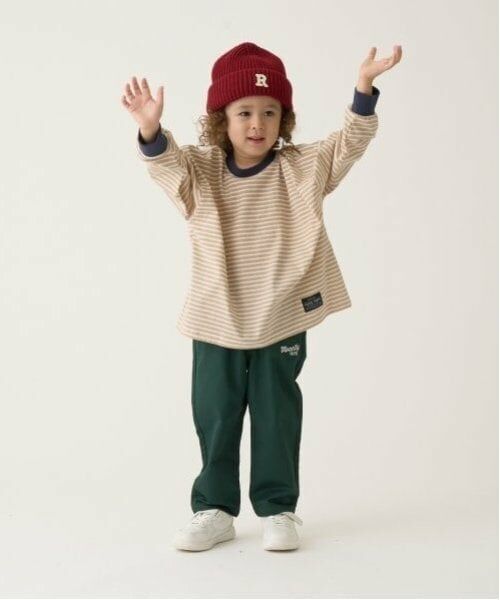 b・ROOM / ビールーム Tシャツ | 【型崩れしないやわらかコットン】プリントミジンボーダービッグシルエットTシャツ | 詳細9