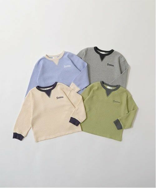 b・ROOM / ビールーム Tシャツ | 【ふわふワッフル】バイカラートップス | 詳細1