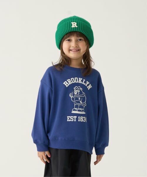 b・ROOM / ビールーム スウェット | 【万能アイテム】選べる7パターンアソートプリントスウェット（ブルー）