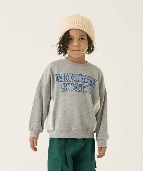 b・ROOM / ビールーム スウェット | 【毛玉バイバイ裏毛】カレッジロゴスウェット（トップグレー）