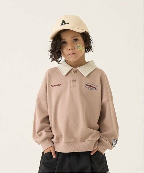 b・ROOM / ビールーム スウェット | 【毛玉バイバイ裏毛】衿付きビッグスウェット（ベージュ）