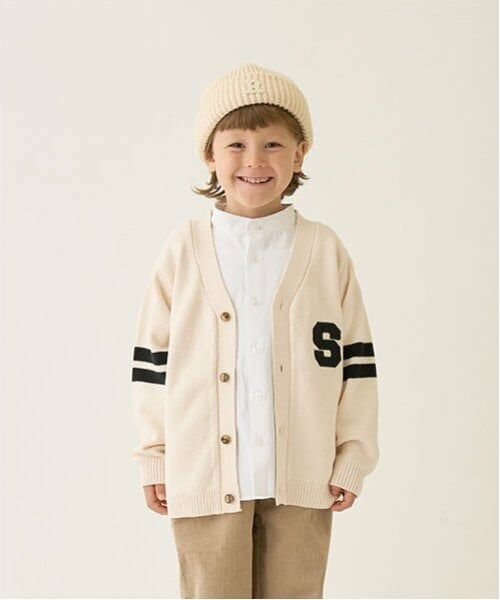 b・ROOM / ビールーム カーディガン・ボレロ | アップリケニットカーディガン（アイボリー）