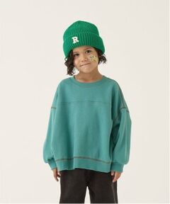 【毛玉バイバイ裏起毛裏毛】ビッグシルエット配色ステッチスウェット